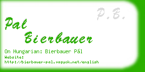 pal bierbauer business card